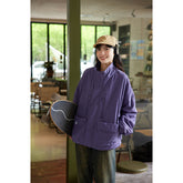 Unisex Jacket Big Pocket Jacket Stand Collar Coat